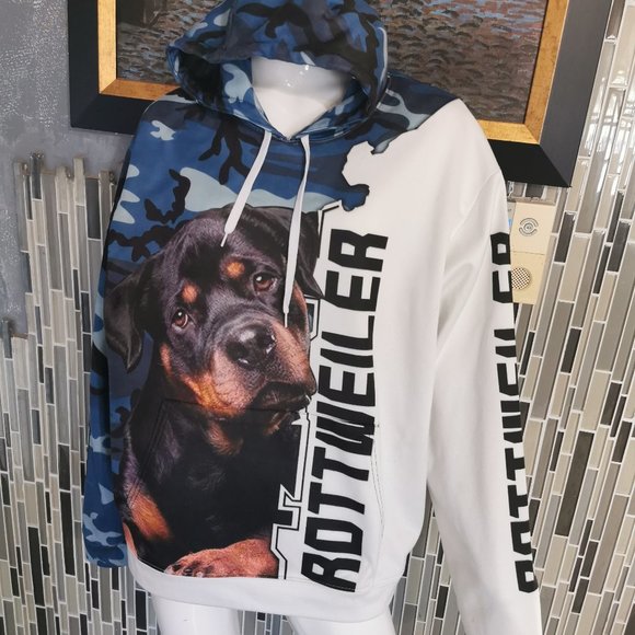 Zootop Bear Dog  ROTTWEILER 3D HOODIE cotton blend Size 2XL 0150 - Picture 1 of 6